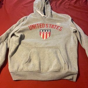 Men’s XL Umbro Gray US Soccer Hoodie